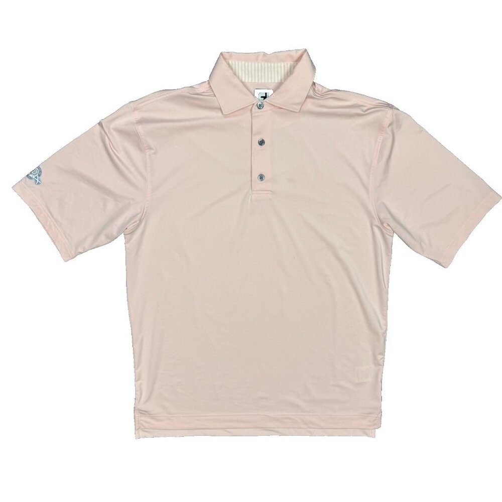 FootJoy Golf Shirt Stretch Polo Pink Short Sleeve Fife Turas Large